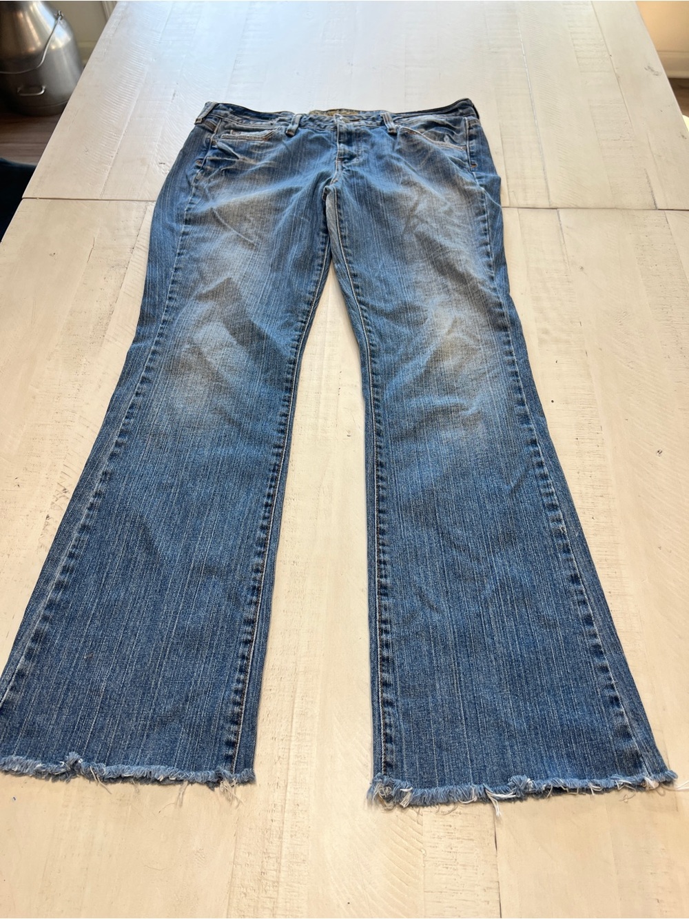 Hint Vintage Y2K Jeans Women's Bootcut Medium Wash Blue Denim  Mid Rise Size 11